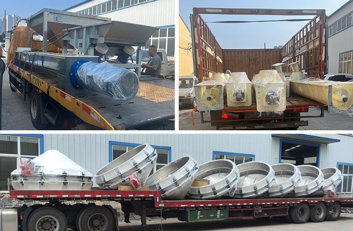 高溫天氣 螺旋輸送機(jī)振動篩分設(shè)備依舊按時發(fā)貨中